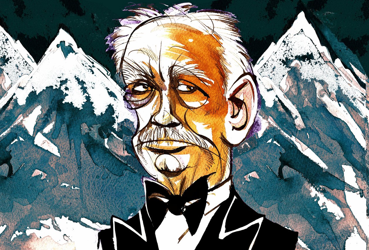 Richard Strauss - kleurenkarikatuur door Neale Osborne