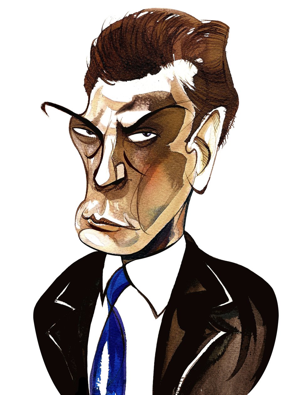 Sir Andrzej Panufnik - kleurenkarikatuur door Neale Osborne