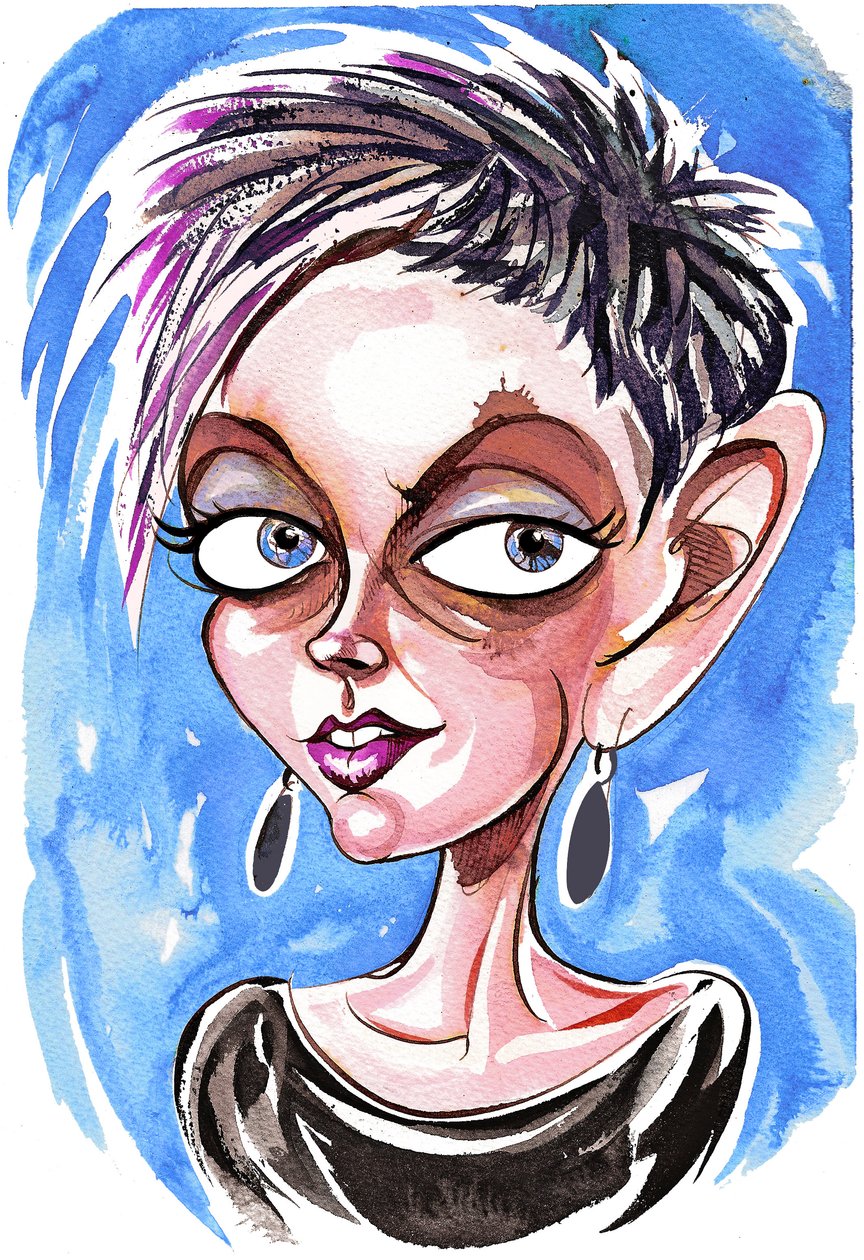 Tansy Davies - karikatuur door Neale Osborne
