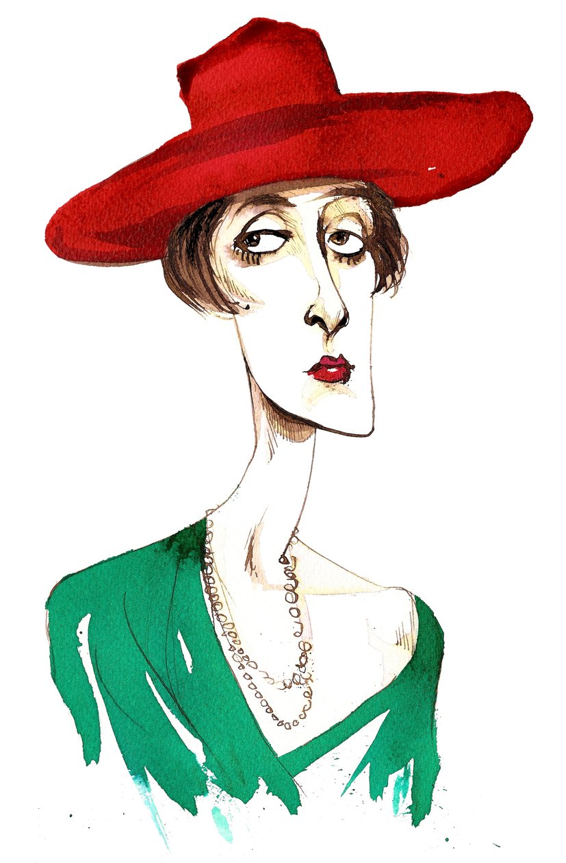 Victoria Mary Vita Sackville-West (Engelse dichter en romanschrijver, 1892-1962); karikatuur door Neale Osborne