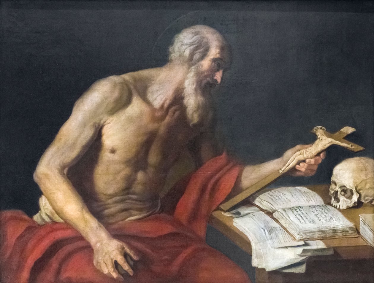 De boetedoening van St. Hiëronymus door Neapolitan School