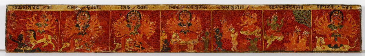 Devimahatmya-manuscriptomslag door Nepalese School