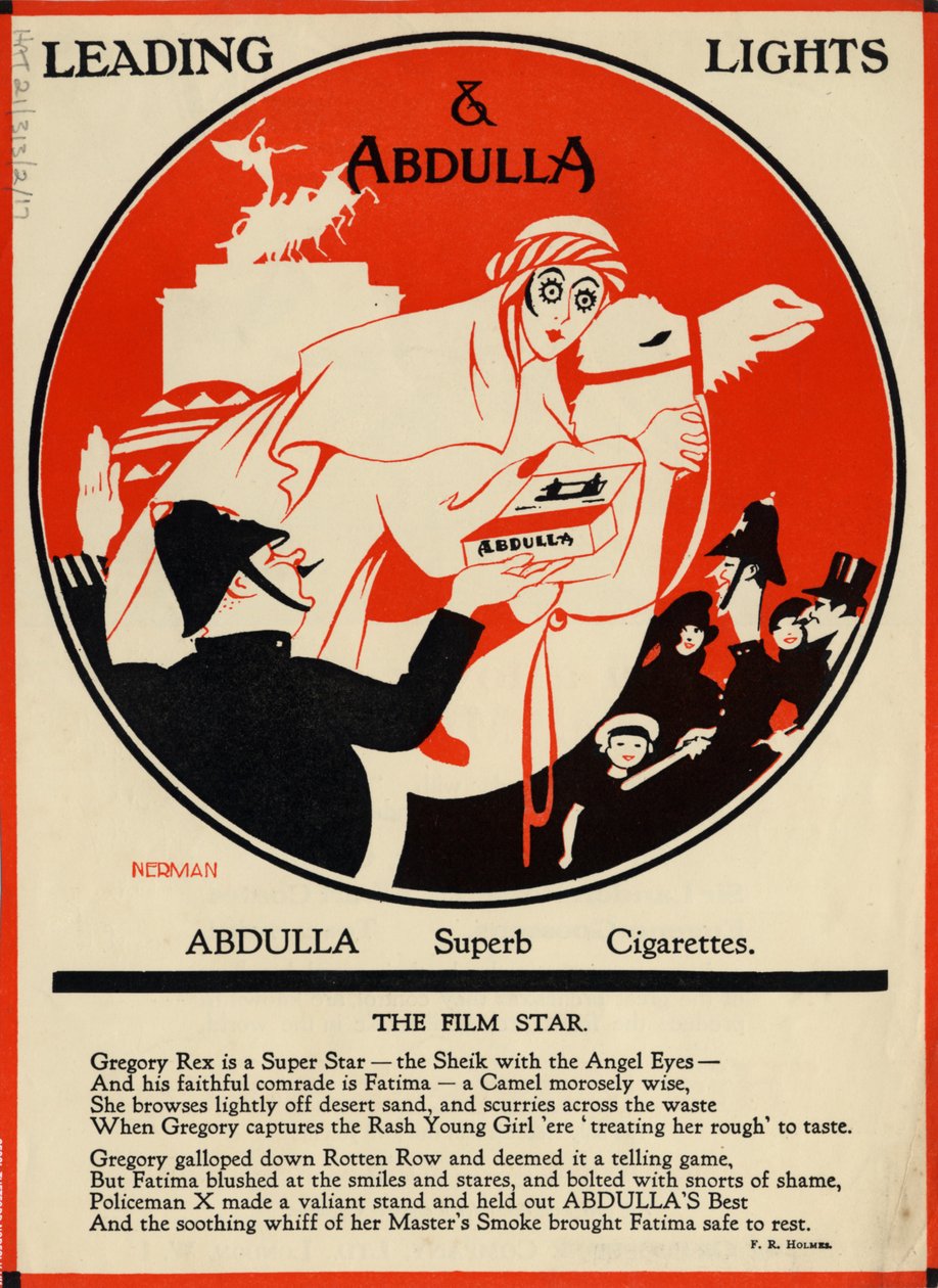 Abdulla Sigaretten, 1920s door Nerman