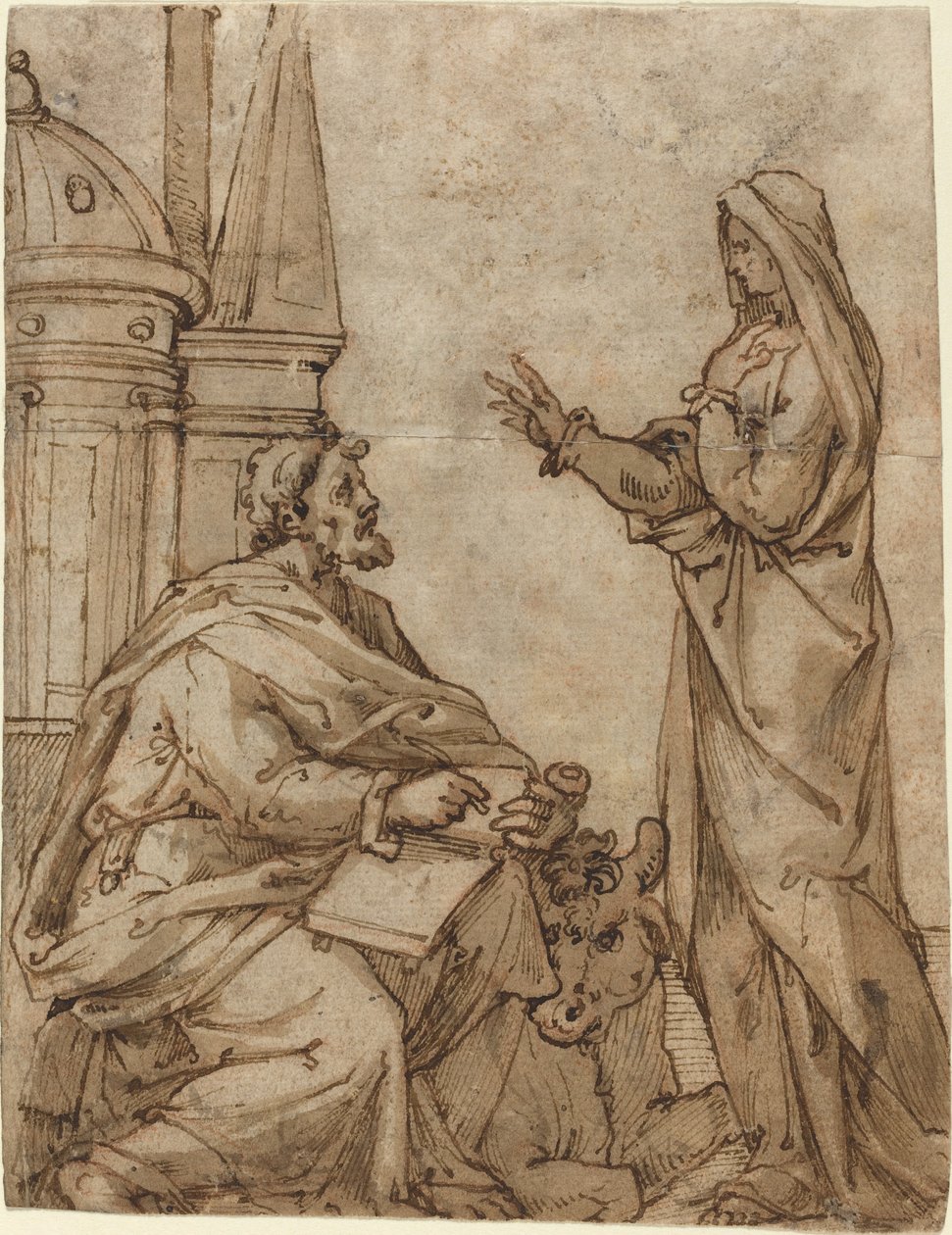 Sint Lucas door Netherlandish 16th Century