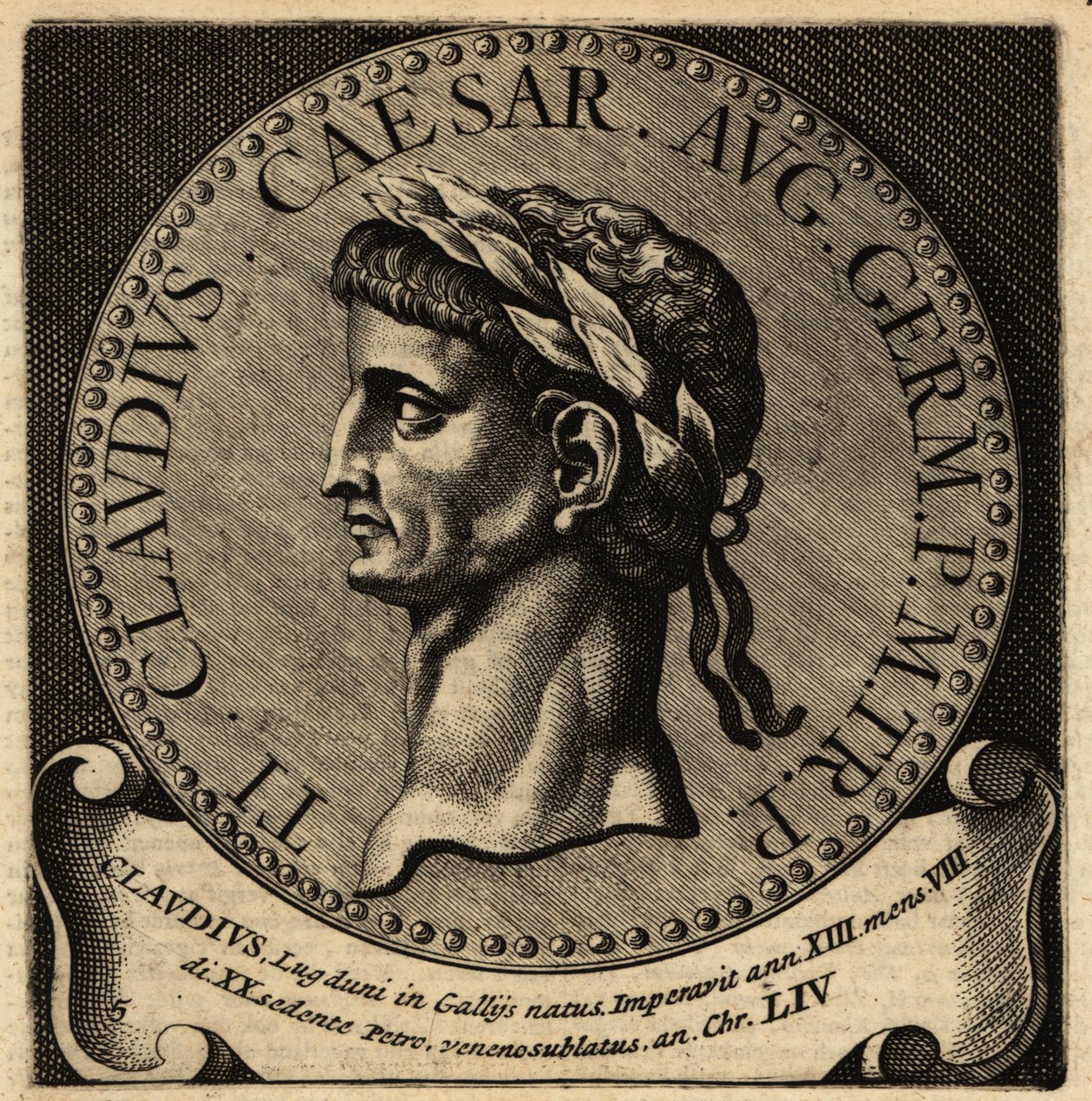 Portret van de Romeinse keizer Claudius door Netherlandish School