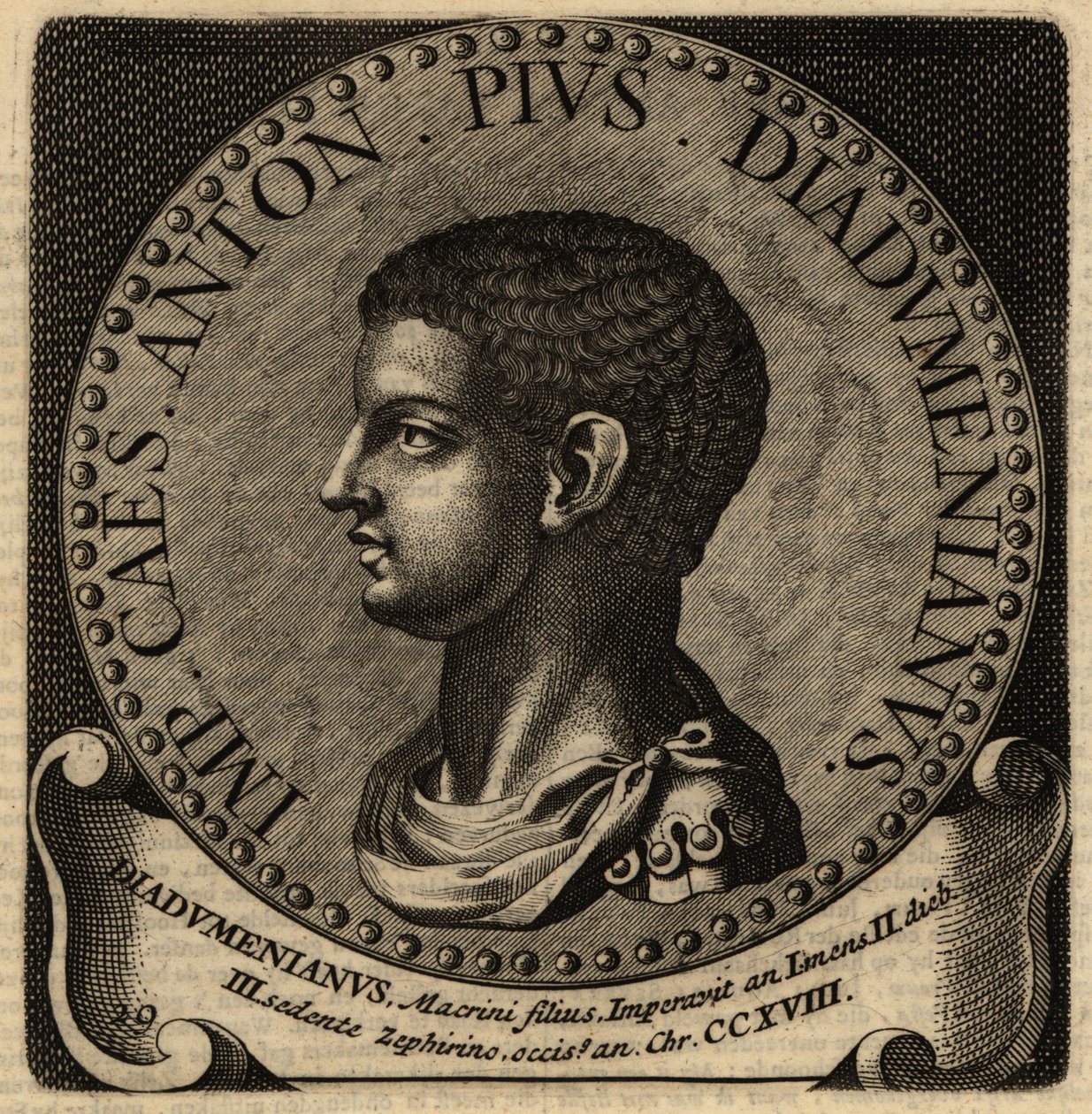 Portret van Romeinse keizer Diadumenian door Netherlandish School