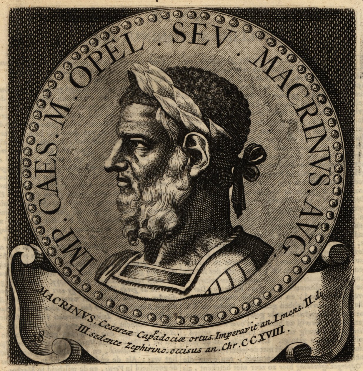 Portret van Romeinse keizer Macrinus door Netherlandish School