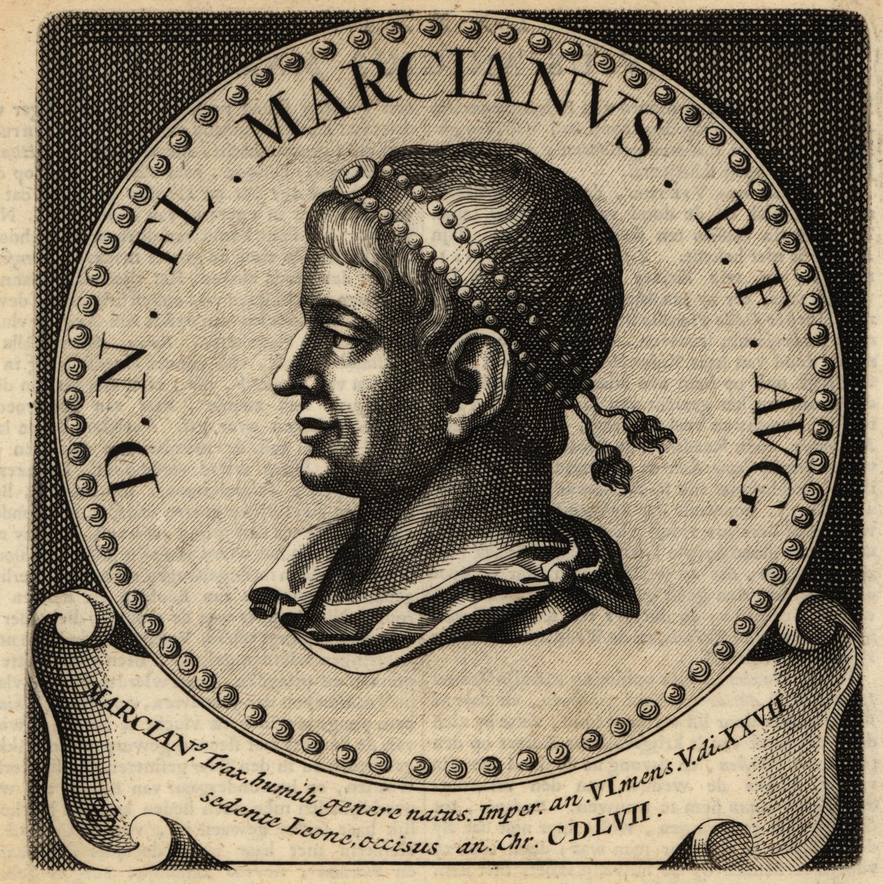 Portret van Romeinse keizer Marcianus door Netherlandish School