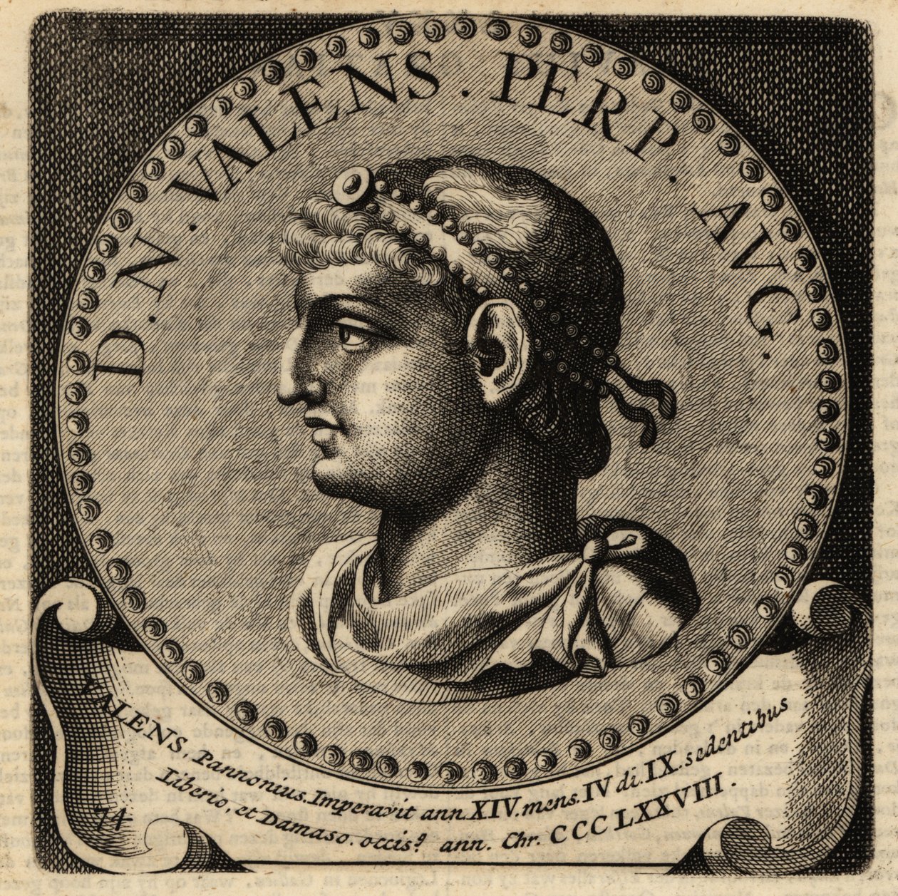 Portret van Romeinse keizer Valens door Netherlandish School