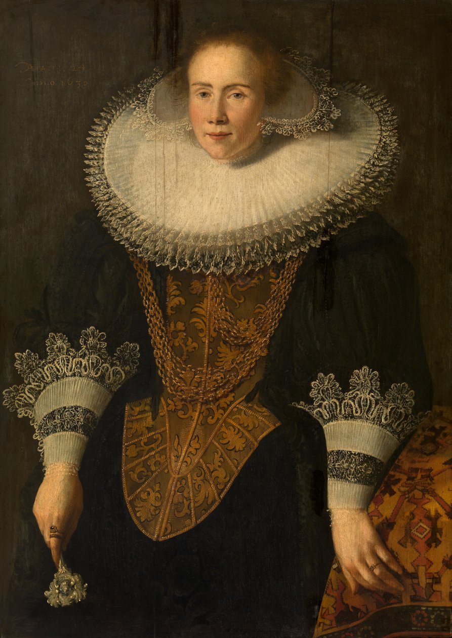 Portret van een vrouw door Netherlandish School