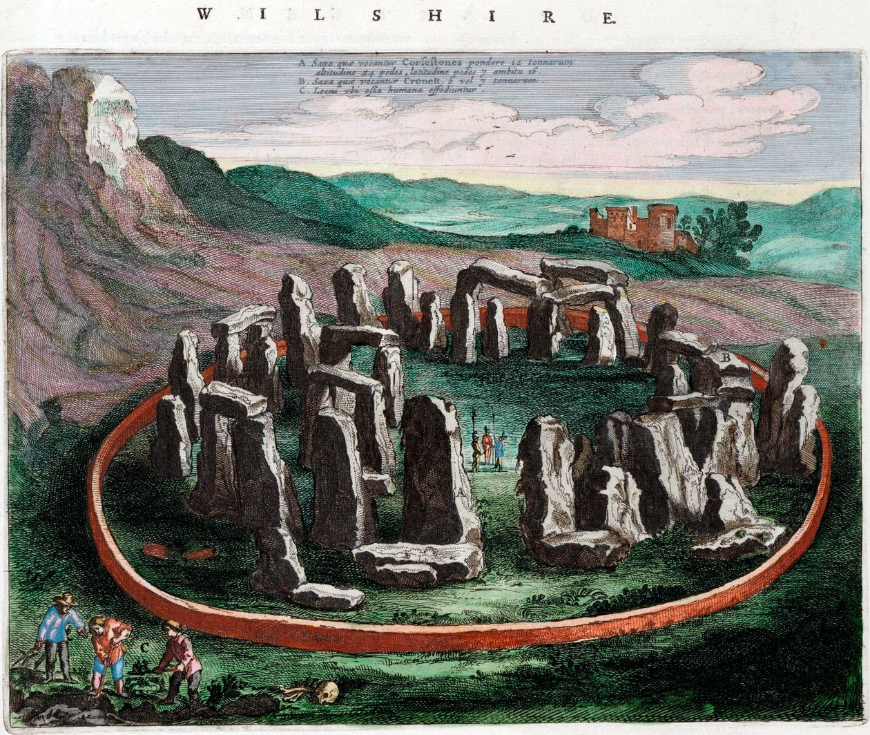 Uitzicht op Stonehenge door Netherlandish School
