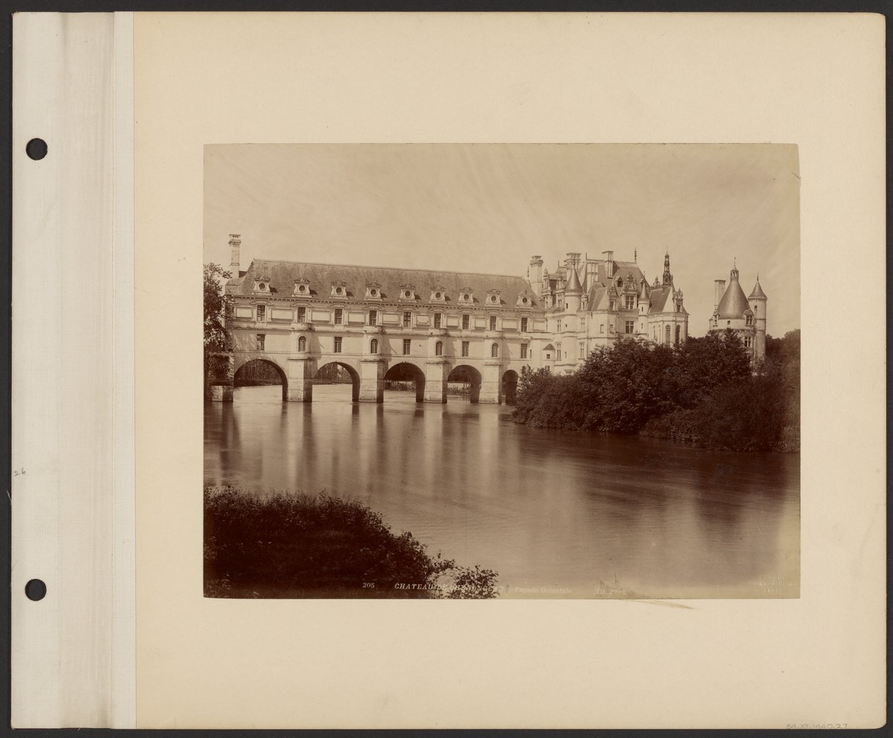 Chateau de Chenonceau, oostgevel door Neurdein freres