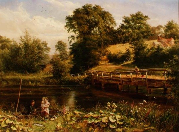 Vissen bij de Brug door Nevil Oliver Lupton