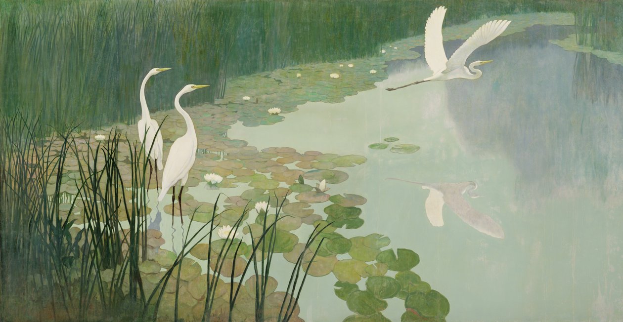 Reigers in de Zomer door Newell Convers Wyeth