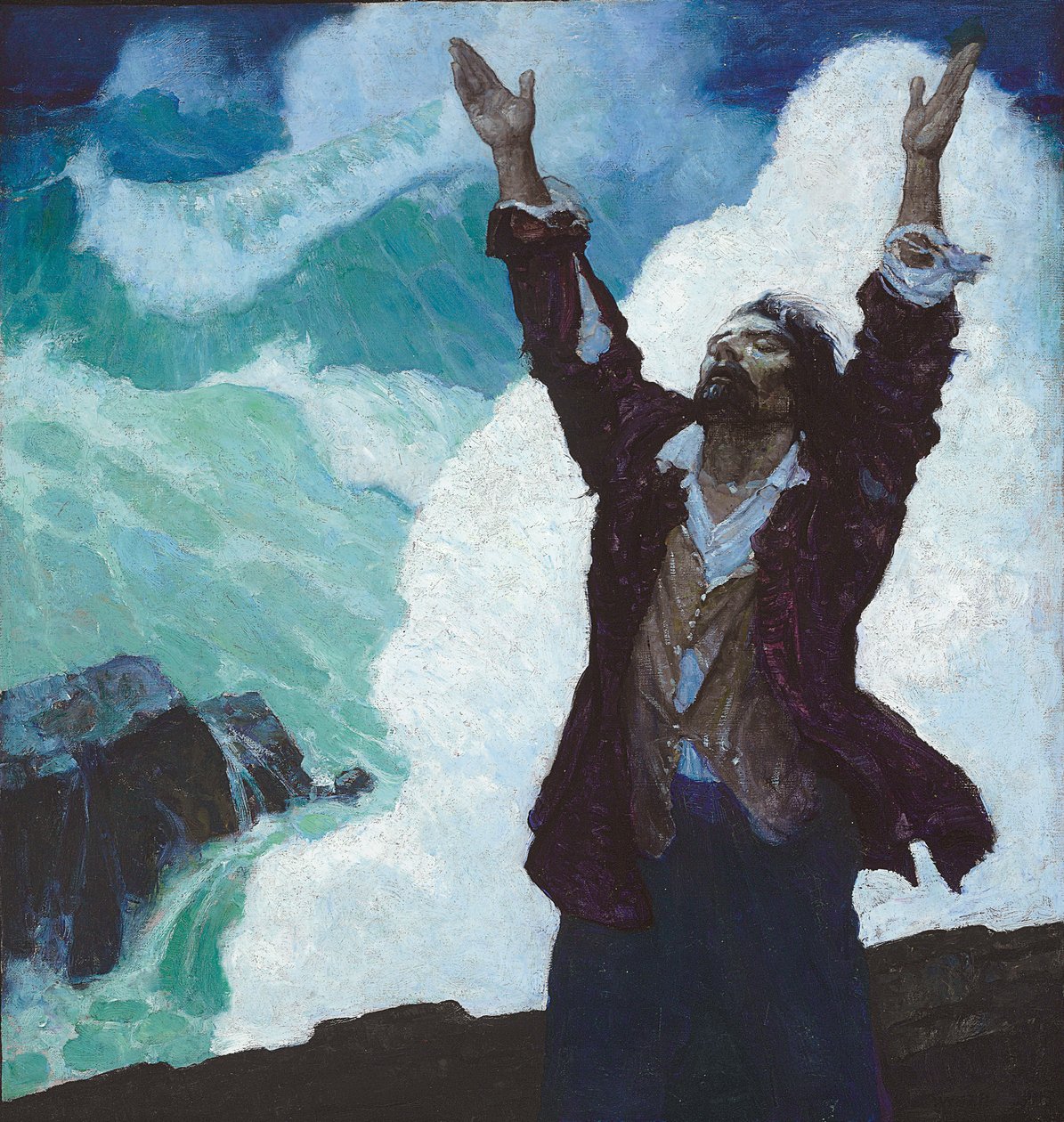 Robinson Crusoe: Omslag door Newell Convers Wyeth