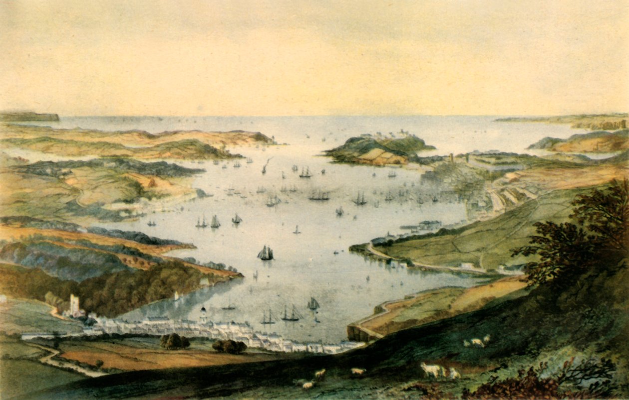 Haven van Falmouth, ca. 1840, 1942 door Newman and Co