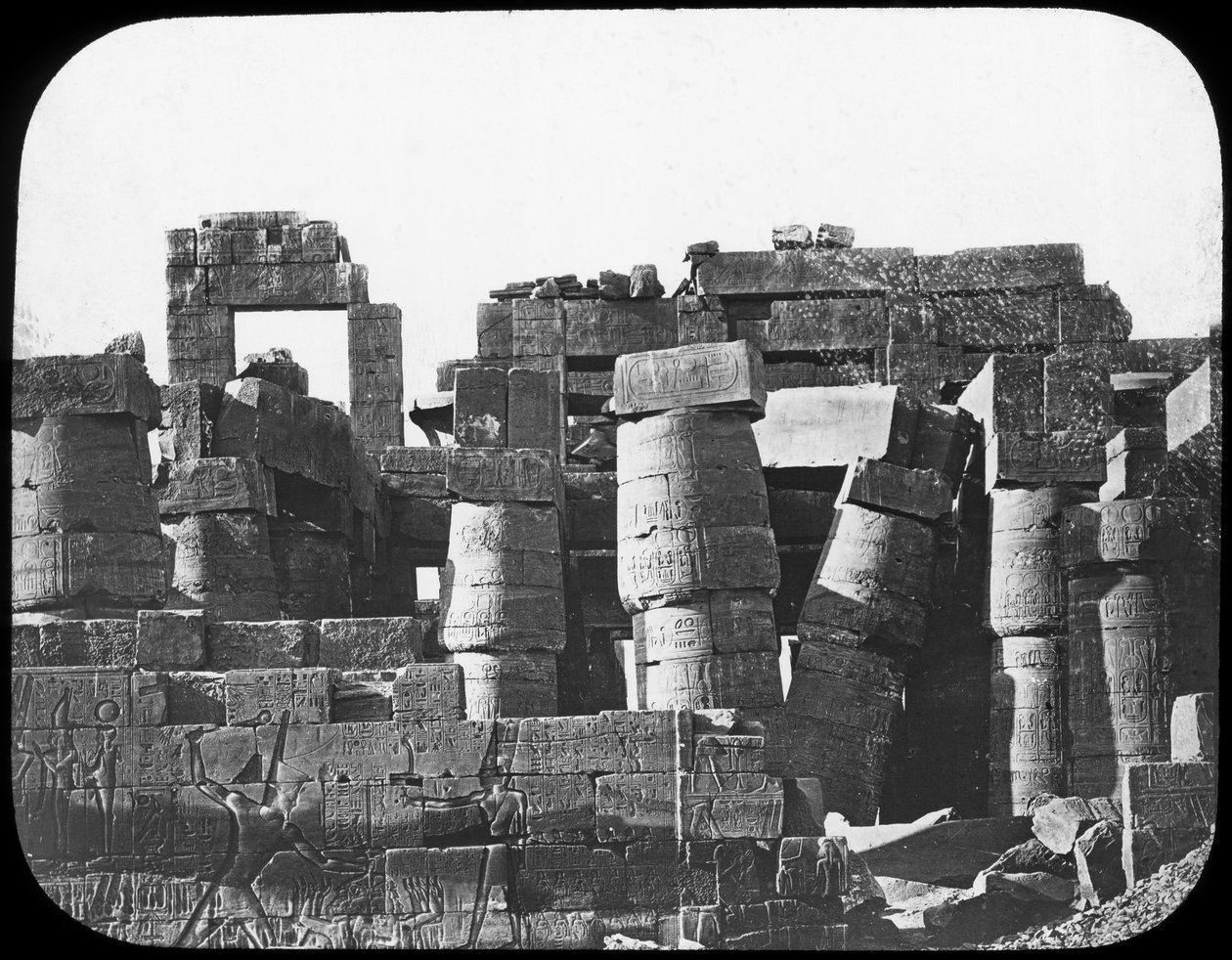 Grote Tempel, Karnak, Egypte, ca. 1890 door Newton and Co
