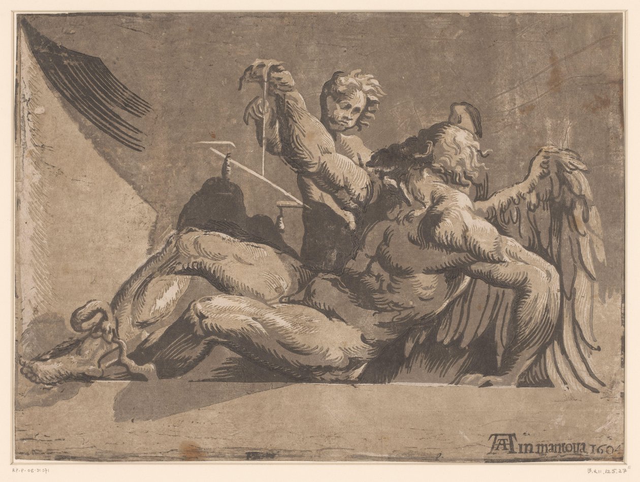 Saturnus door Niccolò Vicentino (attributed to)