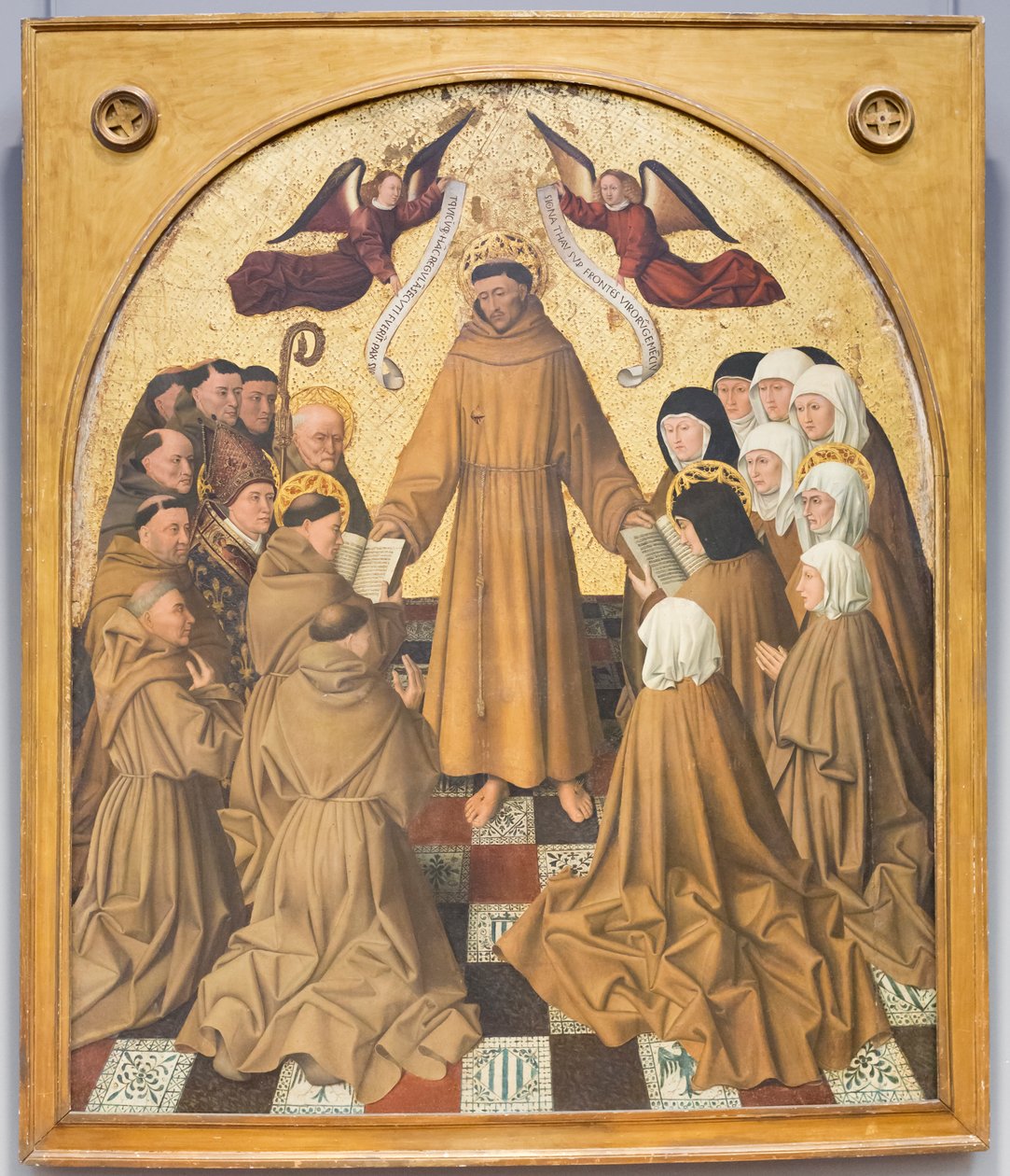 St. Franciscus geeft de regel door Niccolo Antonio Colantonio