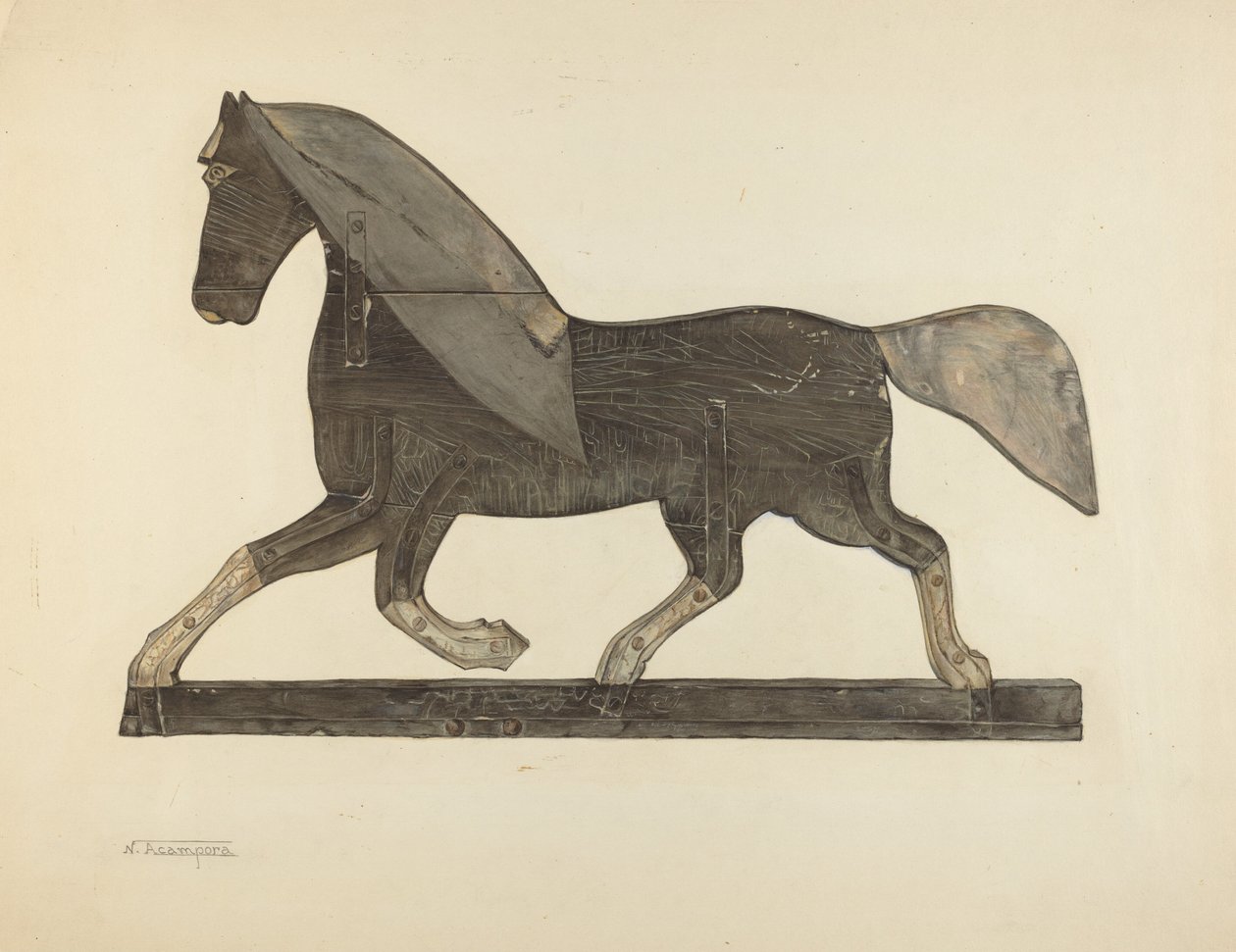 Paard windwijzer door Nicholas Acampora