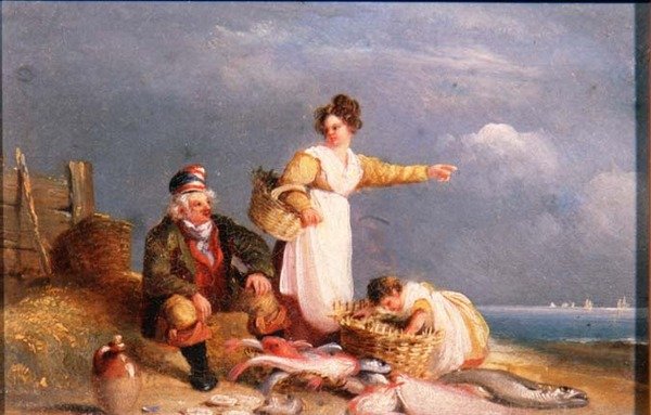 Vissersvolk met de Vangst door Nicholas Condy