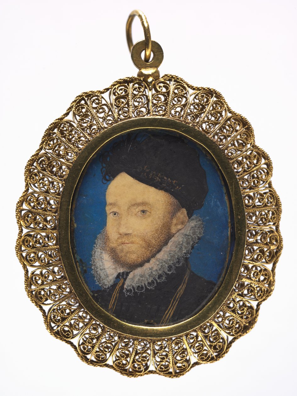 Portret van een man, 1590s door Nicholas Hilliard