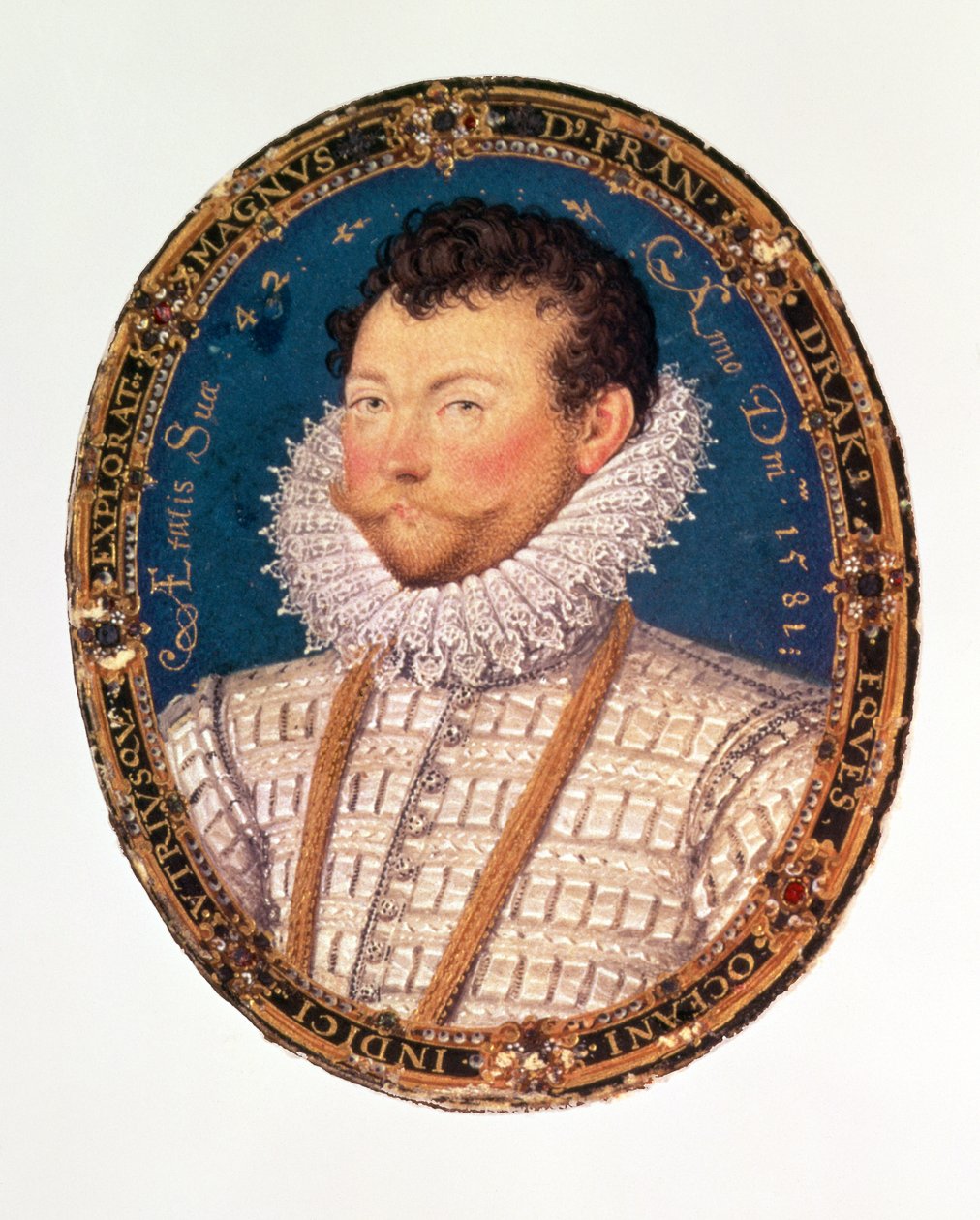 Sir Francis Drake, 1581 door Nicholas Hilliard