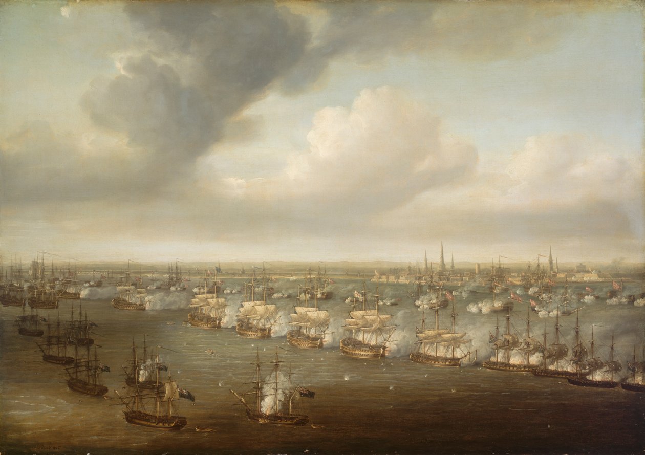 De Slag om Kopenhagen, 2 april 1801 door Nicholas Pocock