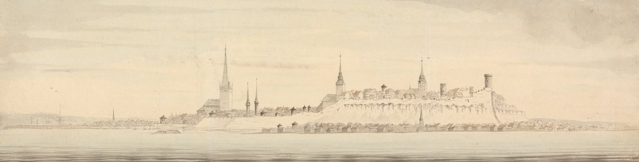 Uitzicht op Revel, hoofdstad van Estland door Nicholas Pocock