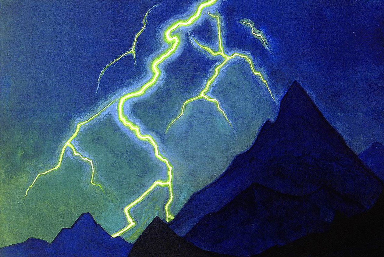 Roep van de Hemel, Bliksem, ca. 1935-36 door Nicholas Roerich