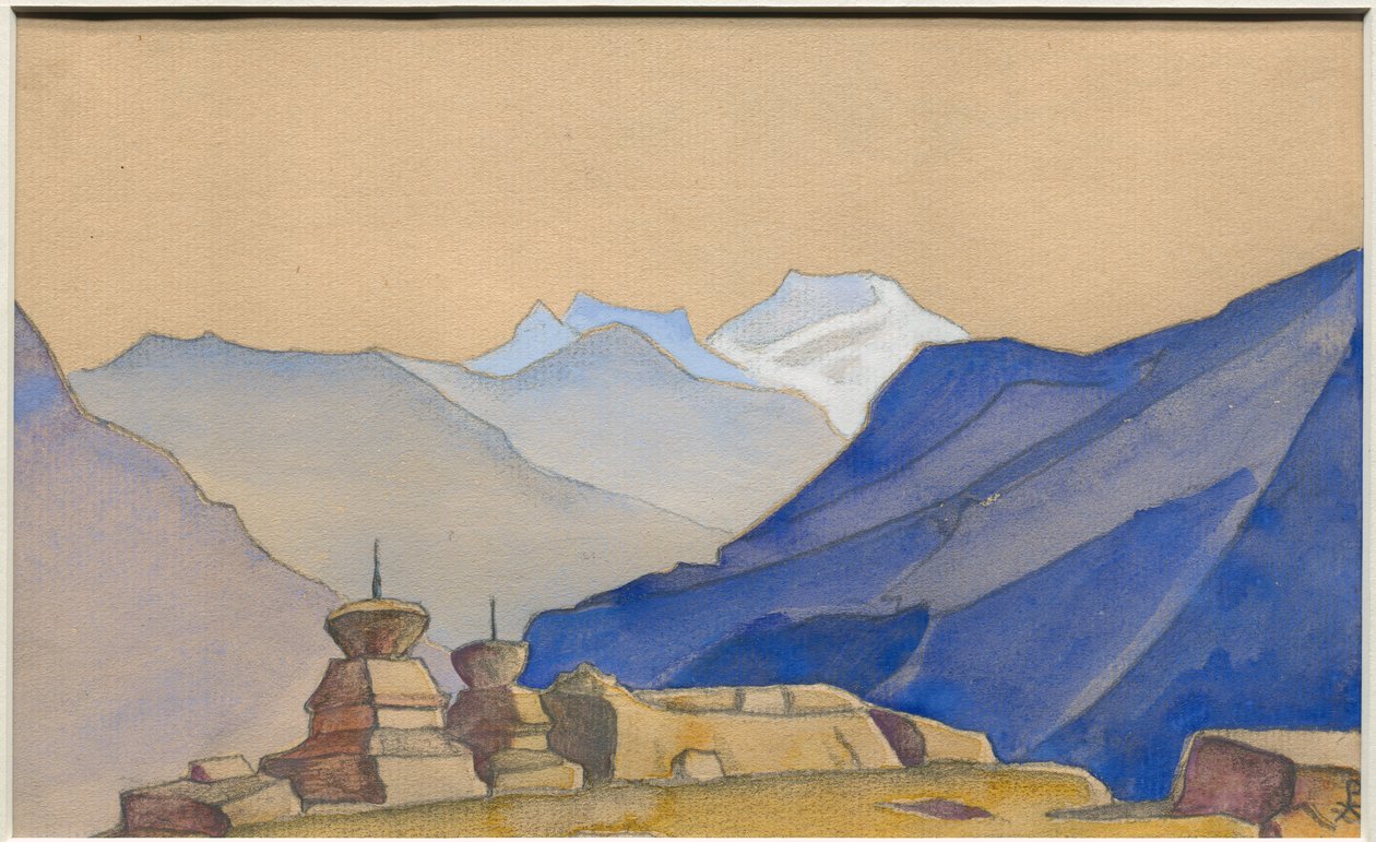Karga, albumblad door Nicholas Roerich