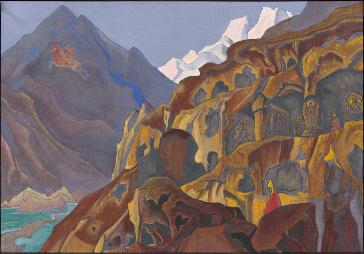 Heilige grotten, 1932 door Nicholas Roerich