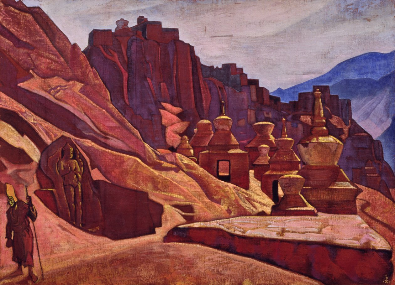 Het Bonpo-klooster in Tibet door Nicholas Roerich
