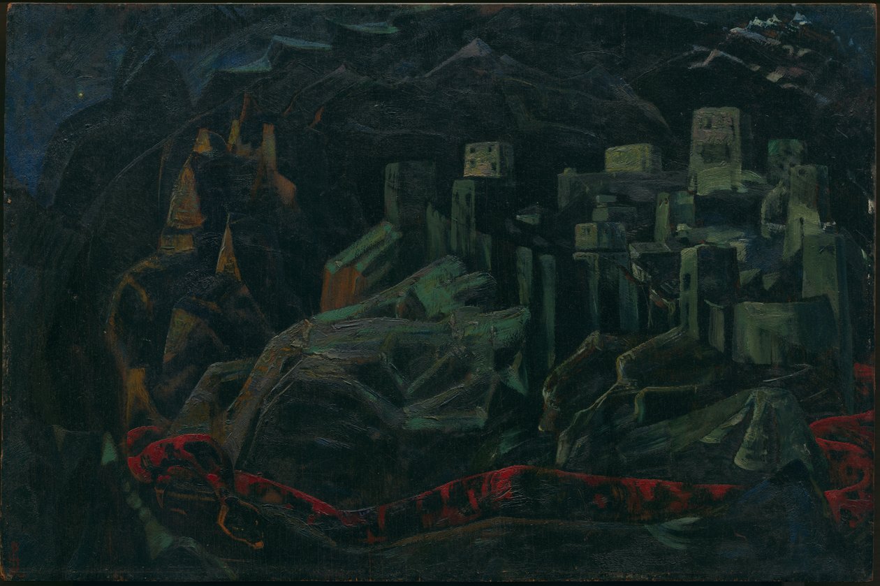 De dode stad, 1918 door Nicholas Roerich