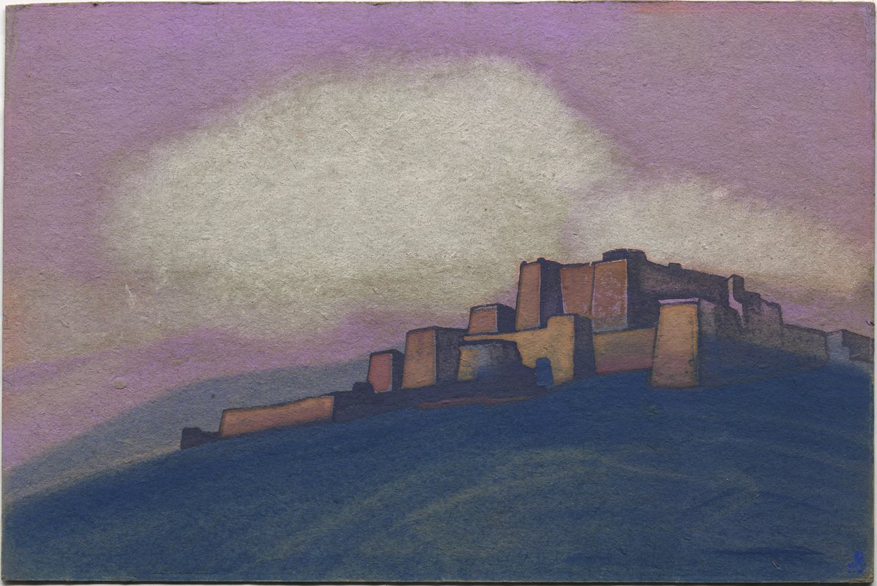 Tibetaanse vesting, 1936 door Nicholas Roerich