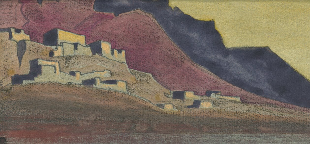 Tibetaanse Vestingen, schets door Nicholas Roerich