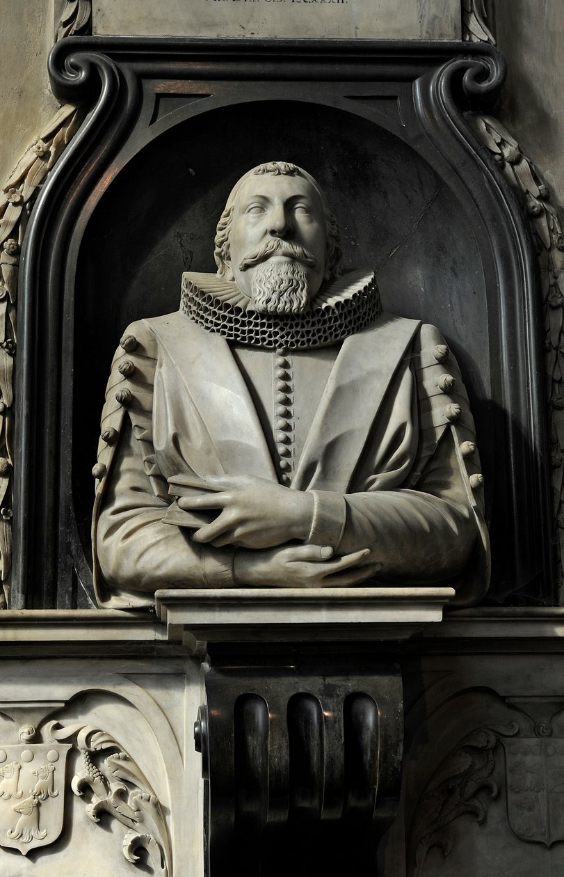 Monument voor Hugo Barker, 1632 door Nicholas Stone