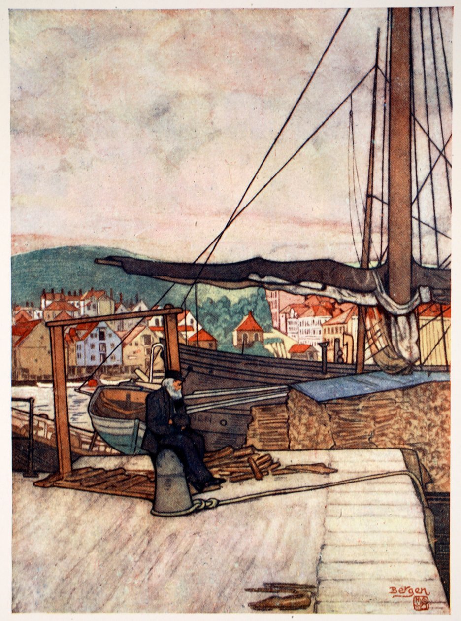 Bergen, 1905 door Nico Jungman