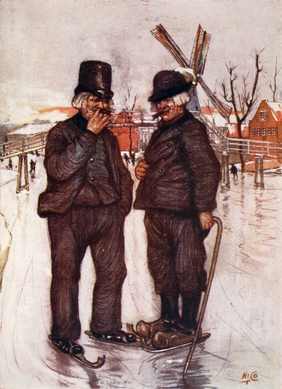 Oude Nederlanders op Schaatsen, 1904 door Nico Jungman