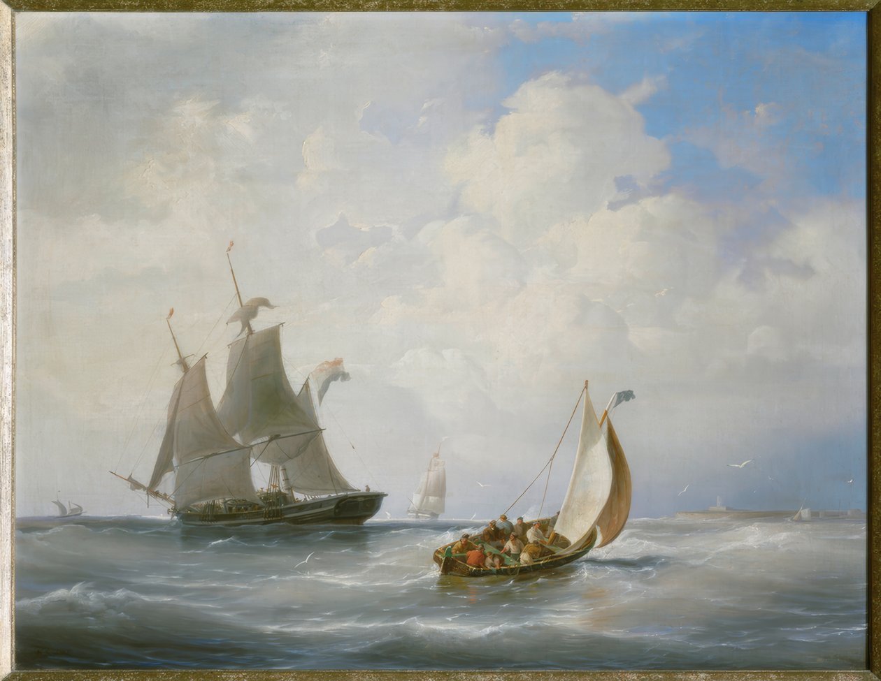Zeegezicht door Nicolaas Riegen