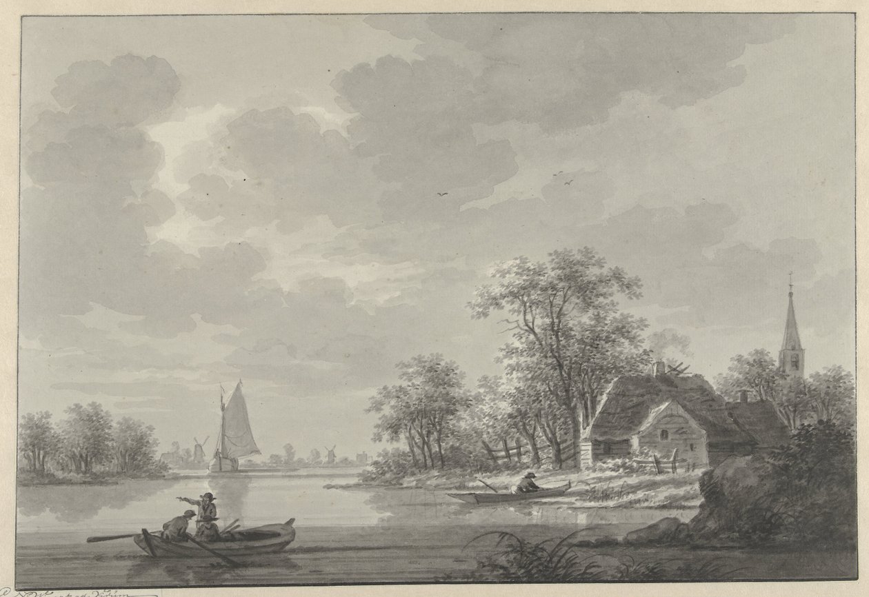 Het dorp Capelle aan de IJssel door Nicolaas Wicart