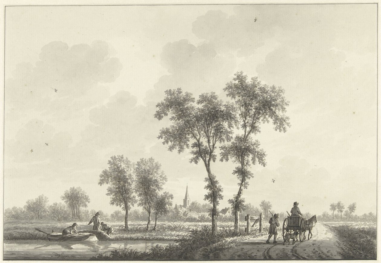 Het dorp Spijk in Gelderland door Nicolaas Wicart