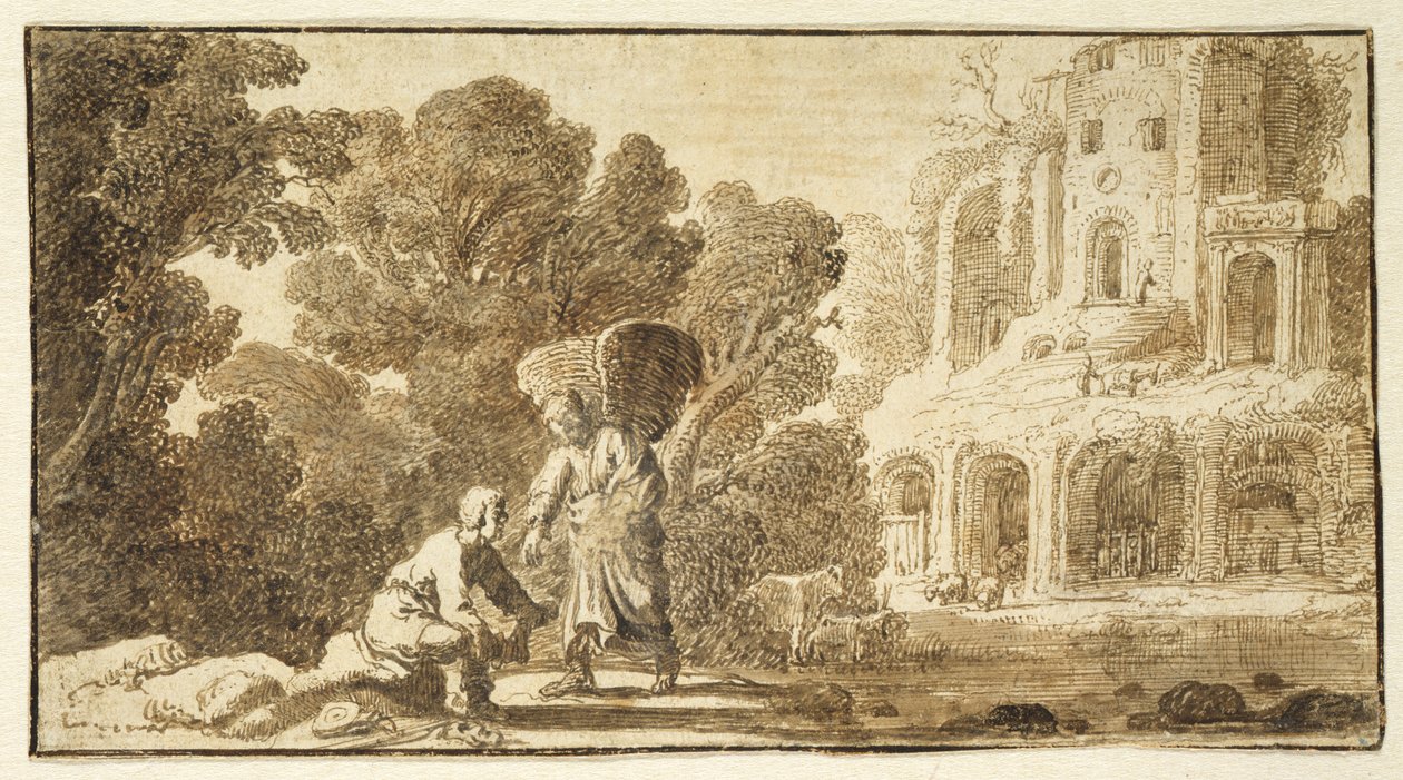 Tobias en de engel, ca. 1625 door Nicolaes Cornelisz c.1592 1655 Moeyaert