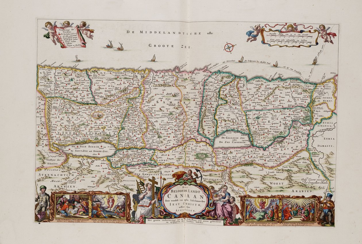 Het Beloofde Land Kanaän door Nicolaes Visscher