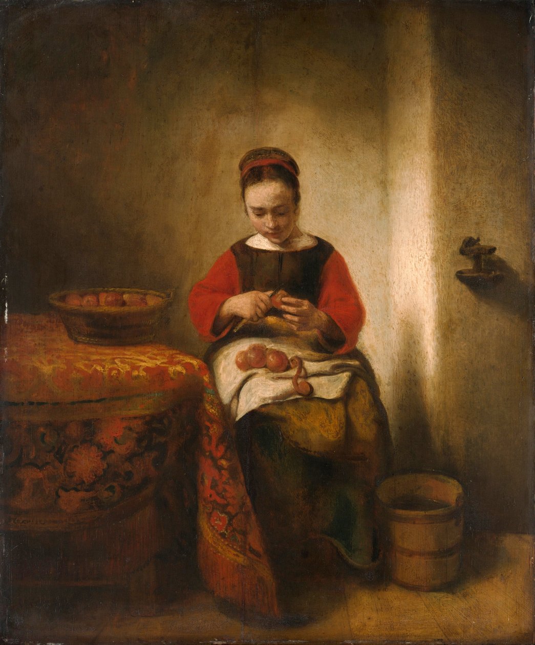 Appelschil, ca.1655 (olieverf op hout) door Nicolaes Maes