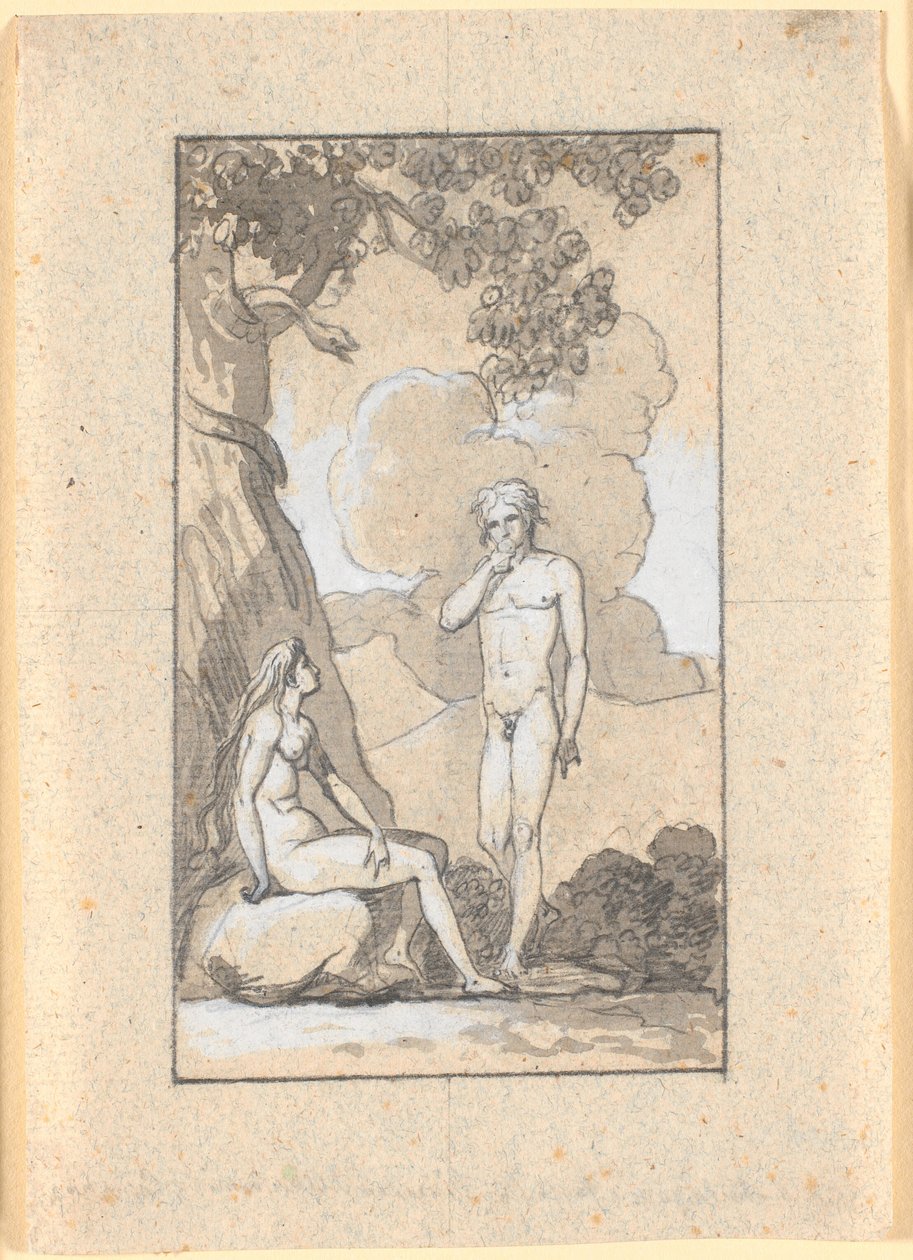 Adam eet van de boom door Nicolai Abildgaard