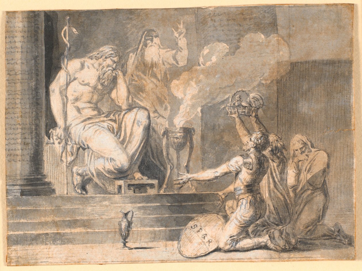Offer aan Aesculapius door Nicolai Abildgaard