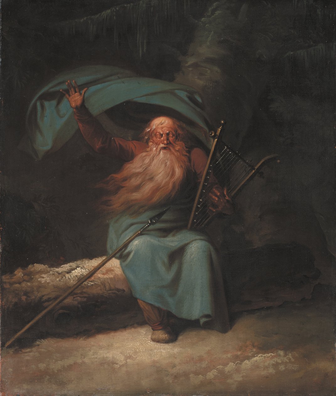 Ossian zingt zijn zwanenzang door Nicolai Abildgaard