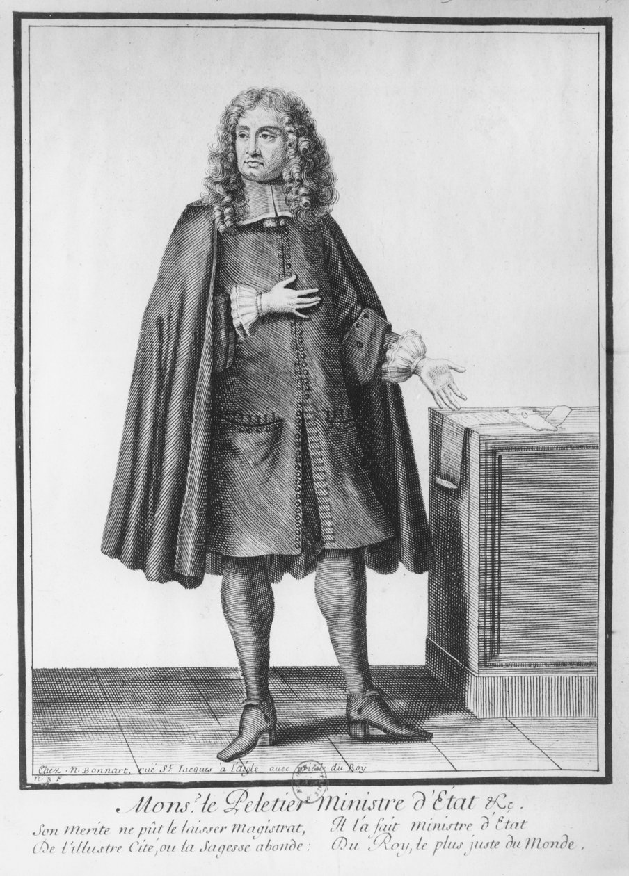 Claude Le Peletier door Nicolas Bonnart