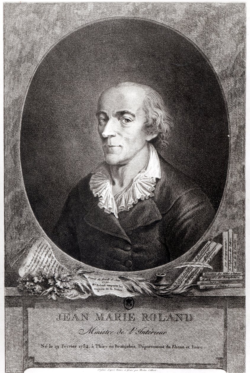 Jean Marie Roland de La Platiere (1734-93) door Nicolas Colibert